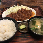 更科 - トンカツ定食(小) ご飯大盛り