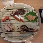 まき埜 - ●2種盛(10割盛+田舎)1600+2種盛(盛+田舎)1500+ﾂﾏﾐ6種盛1300+冷酒各1合900(東北泉･宝剣)=6,200円 2020年09月