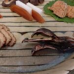 まき埜 - ●2種盛(10割盛+田舎)1600+2種盛(盛+田舎)1500+ﾂﾏﾐ6種盛1300+冷酒各1合900(東北泉･宝剣)=6,200円 2020年09月