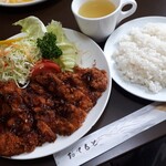 レストランメロディ - サービスセット(1190円)　チキンカツ・ライス・サラダ・スープ