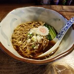 拉麺酒房 熊人 - かけ拉麺570円+粗挽き麺50円