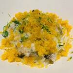 ラ カンロ - ④【鮎、ビーフン、リエット】
      ★ 子持ち鮎とビーフンのペペロンチーノ仕立