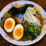 楽 - 中華そば半熟味付けたまご