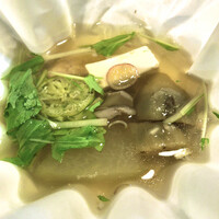 黒茶屋 - 汁 紙鍋仕立て。