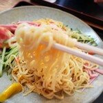 手打ち そば処 一心 - 冷し中華の麺