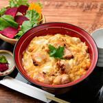 Hinai chicken egg Oyako-don (Chicken and egg bowl)