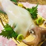 Yobuko whole squid sashimi