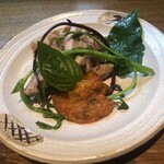 くいしん坊 - 金爽鶏のソテー　無農薬野菜添え
