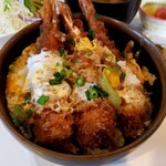 食咲工房 かつふじ - エビ丼　小（３本）