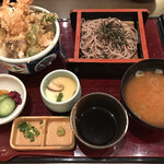 Sajimasuisan - 天丼蕎麦ランチ980円税込