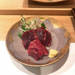 鮨 福原 - ミンク鯨の赤身と尾の身