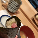 鮨 福原 - 中落ちの手巻き