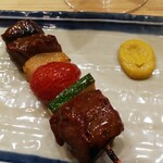 焼き鳥 ばかちん - なんと！宮崎牛ランプ！贅沢です！