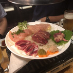 焼肉さかえ - 天下鶏刺盛り(要予約)