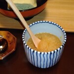 あさば - 出汁巻き玉子にのせます。