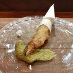 セルサルサーレ - 鮎のフリット グリーンオリーブと大葉 アボカドのソース