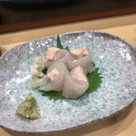 寿司大 - 皮はぎの肝巻き