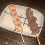 串焼きと地酒 ひらく  - 「おまかせ串コース(5本)」(880円)