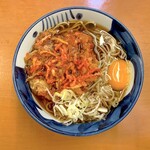 Tsuruya - 紅生姜天そば（420円）＋生たまご（60円）