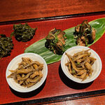 蕎麦懐石 無庵 - お酒のあて三種