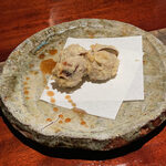 蕎麦懐石 無庵 - 渋皮栗の天ぷら