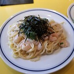 関谷スパゲティ - たらこクリームスパゲティ。