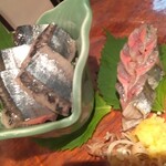 あか豆 - 新秋刀魚刺身