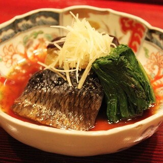 Grilled herring and eggplant