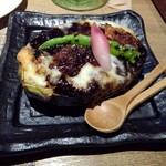 桃花館 - 米茄子の肉味噌ﾁｰｽﾞ焼き