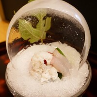 日本料理 直 - 氷をパリパリ♪