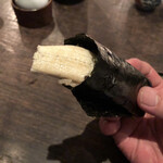 136880721 - 横山さんの鰻の赤酢酢飯の手巻き