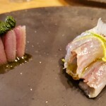 ヴィチーノ - イワシとスズキのカルパッチョ