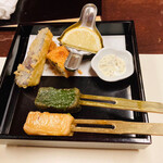 梅の花 - 田楽、揚げ物