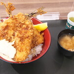 うすいファーム - アジフライ丼（豊洲食堂）