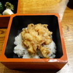 みかわ 是山居 - 2012.07.02：〆の貝柱かき揚げ天丼