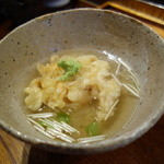 みかわ 是山居 - 2012.07.02：〆の貝柱かき揚げ天茶