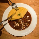 ビージーカフェ - チキンのストロガノフのオムレツトッピング