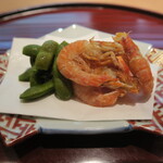 青華こばやし - 車海老、枝豆