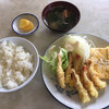 入船食堂 - 白海老天ぷら定食