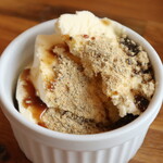 おかあのごはん えん - アイスのきな粉黒蜜かけ（サービス）