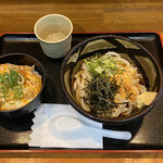 博多麺道場 ぶっかけ屋 - 元祖ぶっかけうどん冷ミニ丼（かつ丼）セット@800