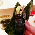たかおか - 昔は海苔がなかったのですが、最近はずっと海苔で包んで