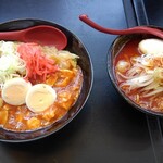 麺辛屋 二代目 美國 - 半三國丼半ラーメン(3辛)