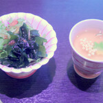 たか寿司 - 茶碗蒸しとミニサラダ