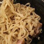 らぁ麺 ゆら吉 徳行本店 - 麺をまぜる。