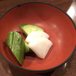 鳥つね自然洞 - お漬物