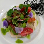 L'ORANGERIE - 上のイカスミのチュイールを外した状態