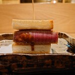 おにく 花柳 - カツサンド