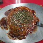 電光石火 - 肉玉イカ天そば麺ダブル野菜ダブルもちトッピング