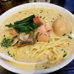 塩そば専門店 桑ばら - マッシュルーム ベーコン オニオンヌードル